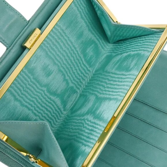 Chanel Green Calfskin Long Wallet - Picture 7 of 15